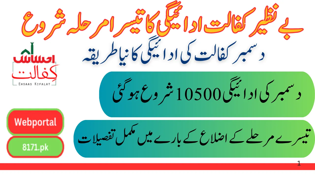 Benazir Kafalat Payment 3rd Phase