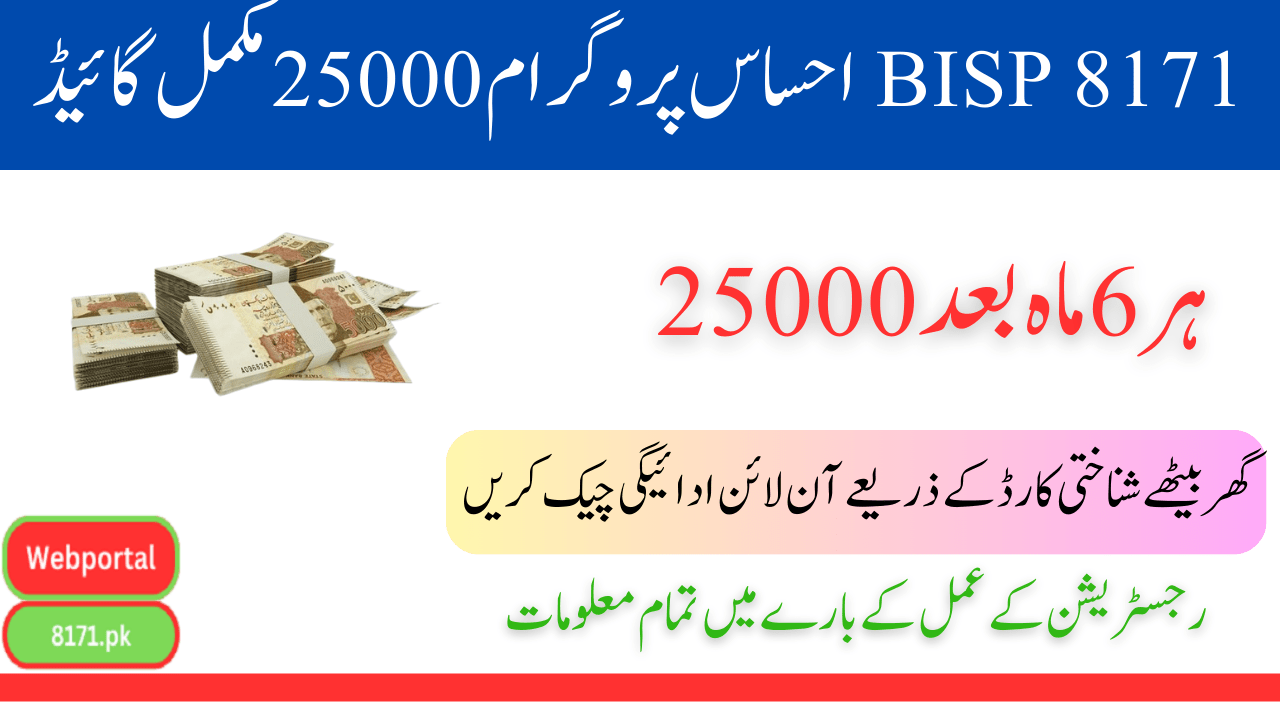 BISP 8171 Ehsaas Program 25000